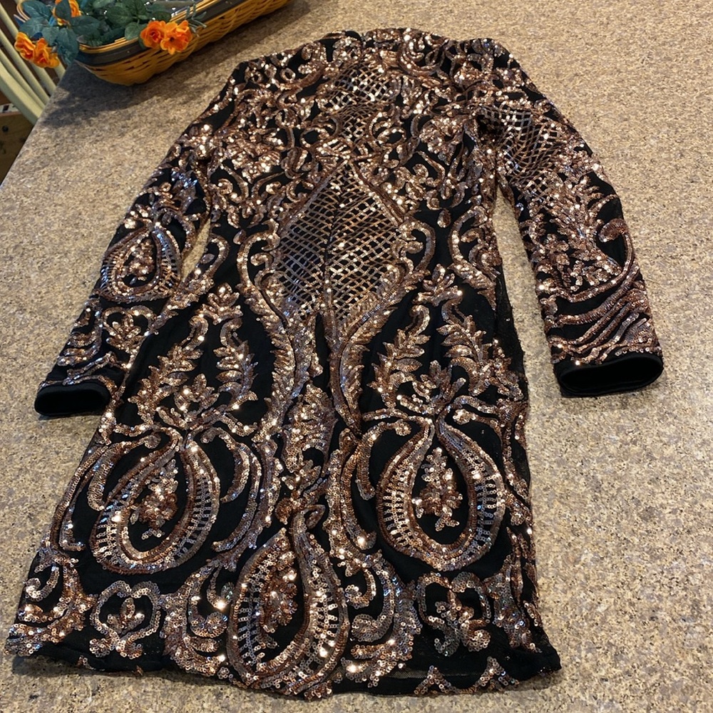 Quiz Sequin Mini Dress Euro 34 GB6 Possibly US Size XS - Picture 12 of 17